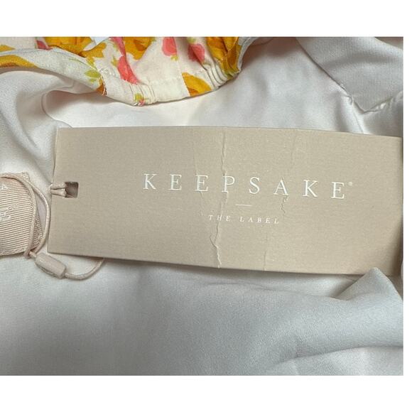 NWT Keepsake the Label Size Small 4 Dissolve Top Wrap Cropped Shirt Floral - Picture 5 of 9